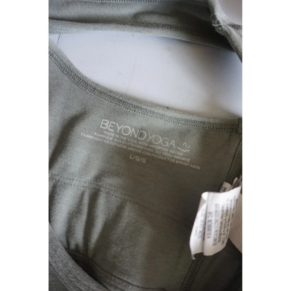 Beyond Yoga Spacedye Simplicity Long Line Bra Racerback‎ Dusty Forest Heather L